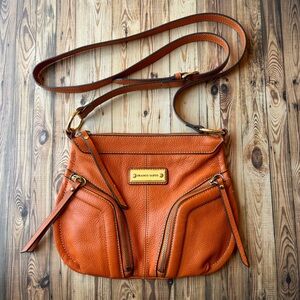 Franco Sarto Clara Crossbody leather purse in Rhumba Orange